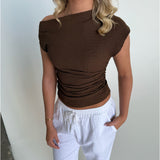 JOLIE top, brun