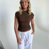 JOLIE top, brun