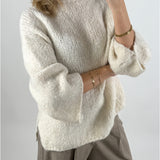 KEIRA langærmet strik, beige