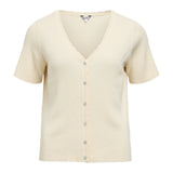 Produktbillede af creme farvet KELLY t-shirt. Set forfra. Fra BySofieSønderby