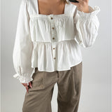 KHLOE flæse bluse, hvid