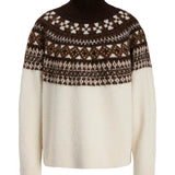 Produktbillede af hvid KRISTIN striktrøje. Set forfra. Fra BySofieSønderby.