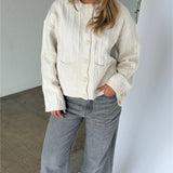 LACEY strik cardigan, creme