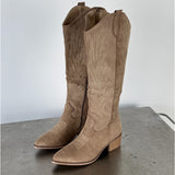 LANA suede støvler, beige