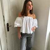 LEANNA off shoulder bluse, hvid