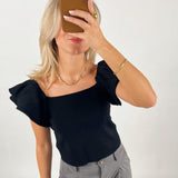 LEONORA top, sort