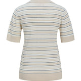 Produktfoto af LILLIANA polo t-shirt, creme på hvid baggrund - fra BySofieSønderby
