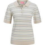 Produktfoto af LILLIANA polo t-shirt, creme på hvid baggrund - fra BySofieSønderby