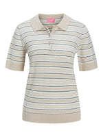 Produktfoto af LILLIANA polo t-shirt, creme på hvid baggrund - fra BySofieSønderby