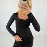 LILLIAN bluse sort
