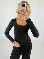 LILLIAN bluse sort