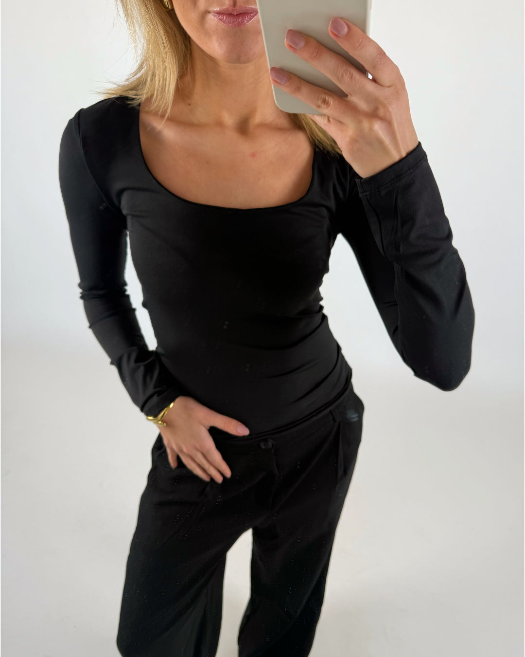 LILLIAN bluse sort