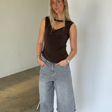 LINA top, brun