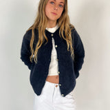 LINNEA strik cardigan, navy