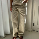 LORETTA wide leg jeans, sand