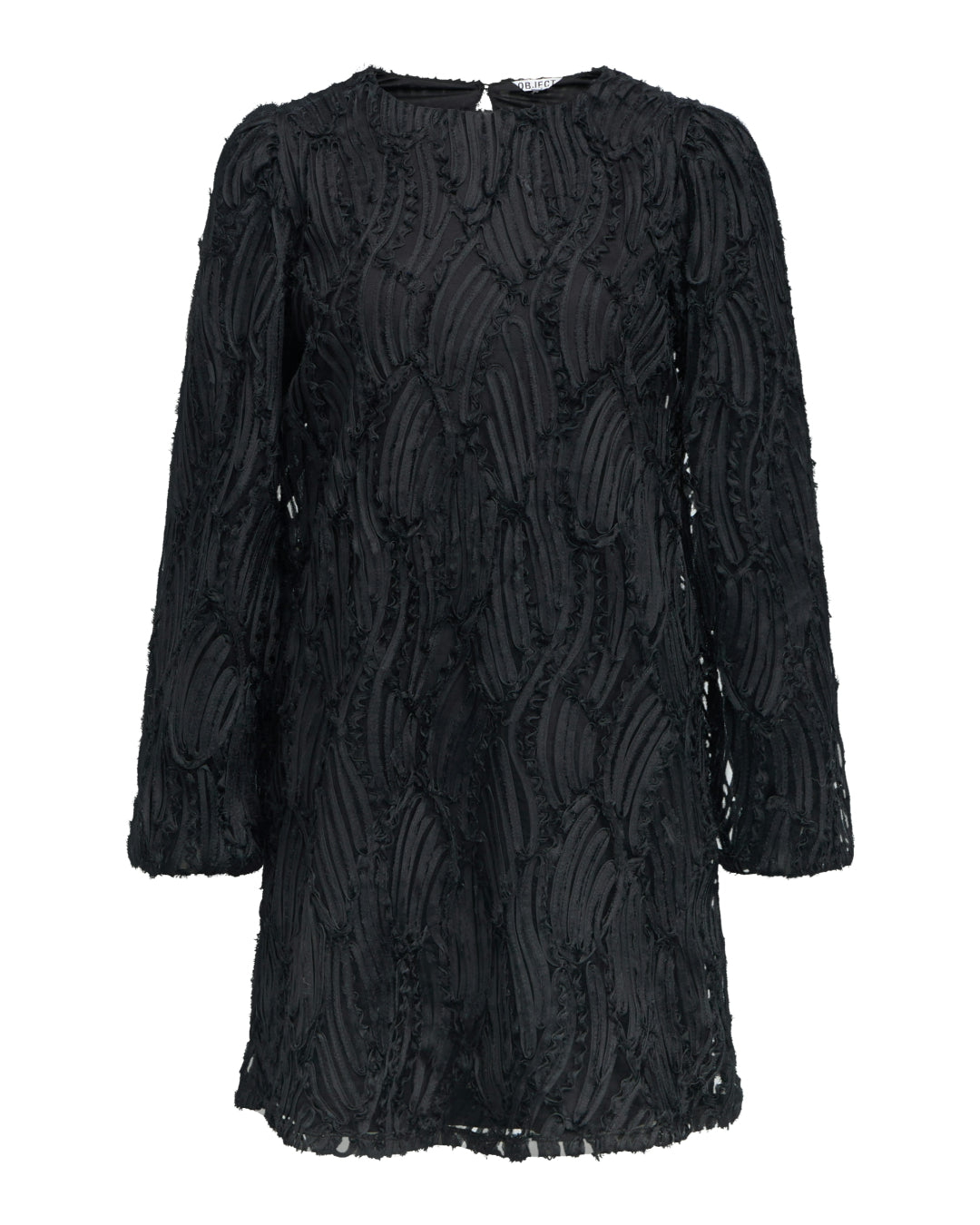 Produktbillede af sort LUCIE kjole. Set forfra. Fra BySofieSønderby.