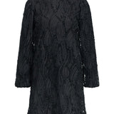 Produktbillede af sort LUCIE kjole. Set forfra. Fra BySofieSønderby.