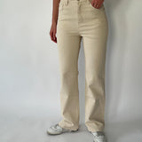 LULU wide leg jeans, creme