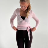 LUNA wrap bluse, lyserød