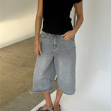 MADDIE denim jorts, grå