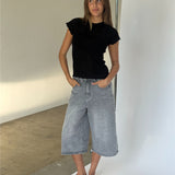 MADDIE denim jorts, grå
