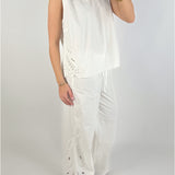 MADIA wide leg bukser, hvid