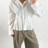 MADICKEN waisted skjorte, hvid