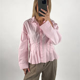 MADICKEN waisted skjorte, lyserød