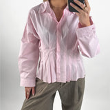 MADICKEN waisted skjorte, lyserød