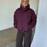 MAEVE puffer jakke, blomme