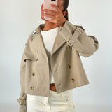 MAGNOLIA kort trenchcoat, beige