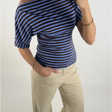 MAZIE boatneck top, brun