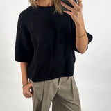 MARGE strik t-shirt, sort