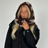 MILU balaclava, stribet brun/beige