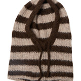 MILU balaclava, stribet brun/beige
