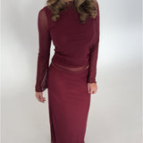 MINNA bluse bordeaux