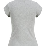 Produktbillede af grå MYA bluse. Set bagfra. Fra BySofieSønderby