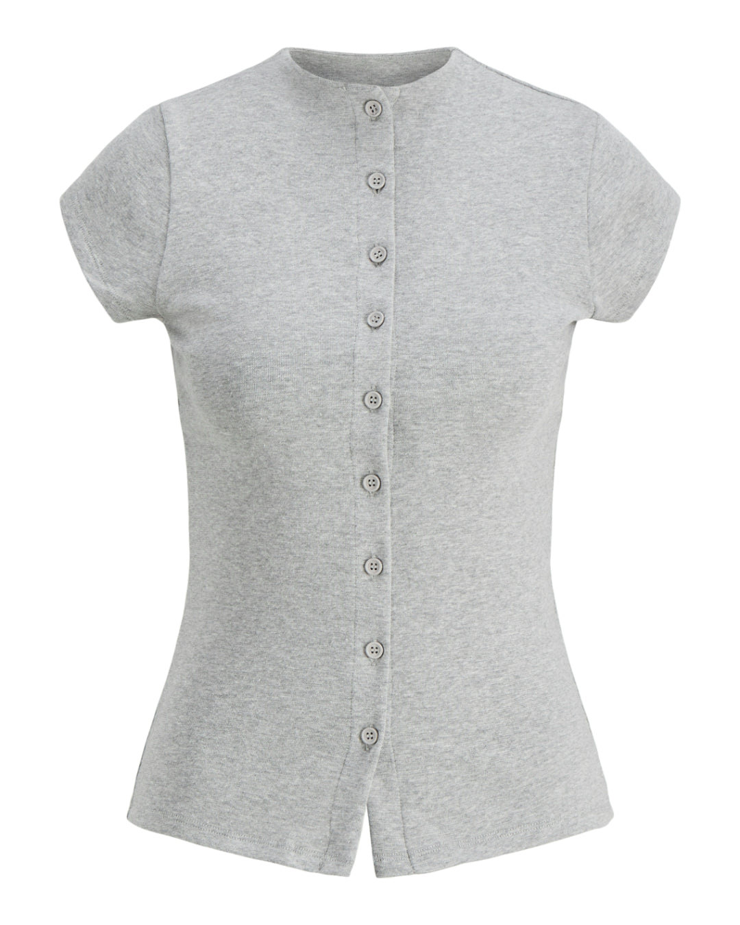 Produktbillede af grå MYA bluse. Set forfra. Fra BySofieSønderby