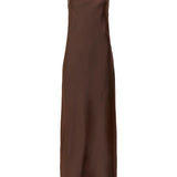 NAT stropløs kjole, brun