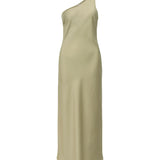 NAT one shoulder kjole, grøn