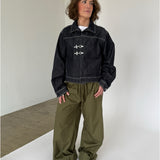 NOELLE denim jakke, mørkeblå