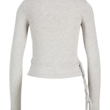 NOELLE wrap bluse, grå