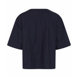 Produktfoto af OLEANE bluse, navy på hvid baggrund - fra BySofieSønderby