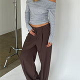 OLIVE off shoulder bluse, grå