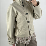 OLIVIA kort trenchcoat, beige