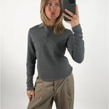 OLIVIA polo bluse, grå