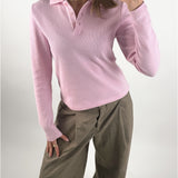 OLIVIA polo bluse, lyserød