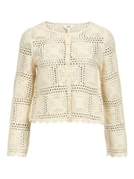 Produktfoto af ORELLA cardigan, creme på hvid baggrund - fra BySofieSønderby