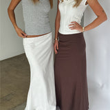 RAQUEL maxi nederdel, hvid
