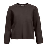 Produktbillede af brun REYNARD strik med lange ærmer. Set forfra. Fra BySofieSønderby.